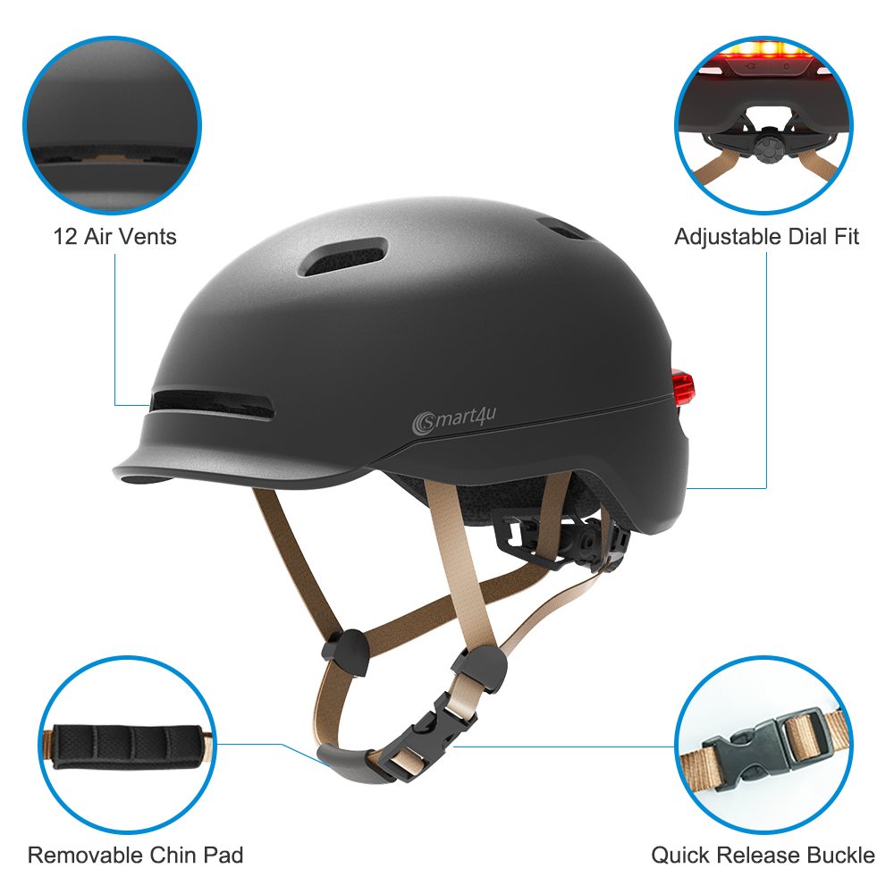 Superbsail EU Stock Bicycle Lamp Cycling Smart Tail Light Bike Adult Helmet Bike Kid Helmet MTB Motorcycle Accessories Helmet