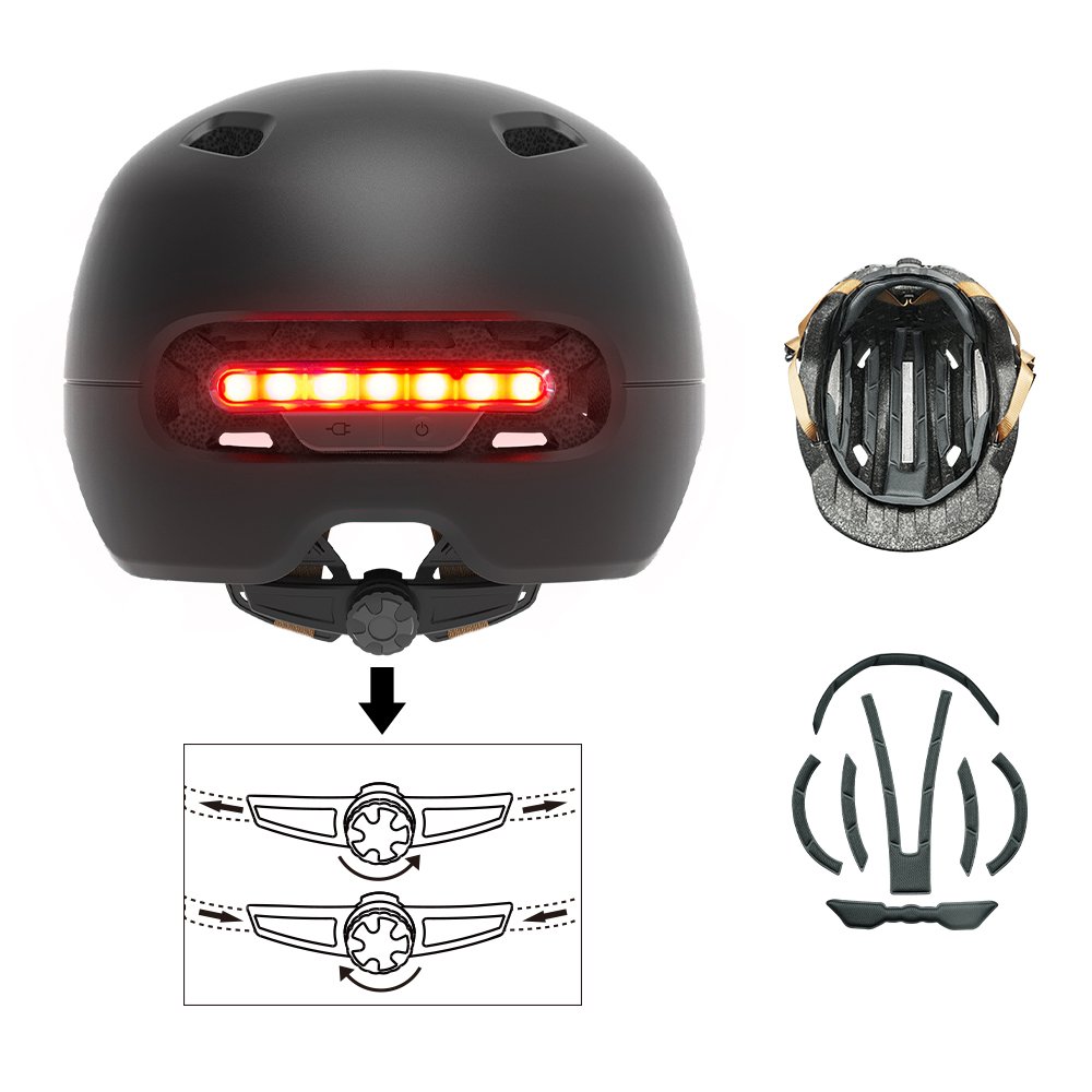 Superbsail EU Stock Bicycle Lamp Cycling Smart Tail Light Bike Adult Helmet Bike Kid Helmet MTB Motorcycle Accessories Helmet
