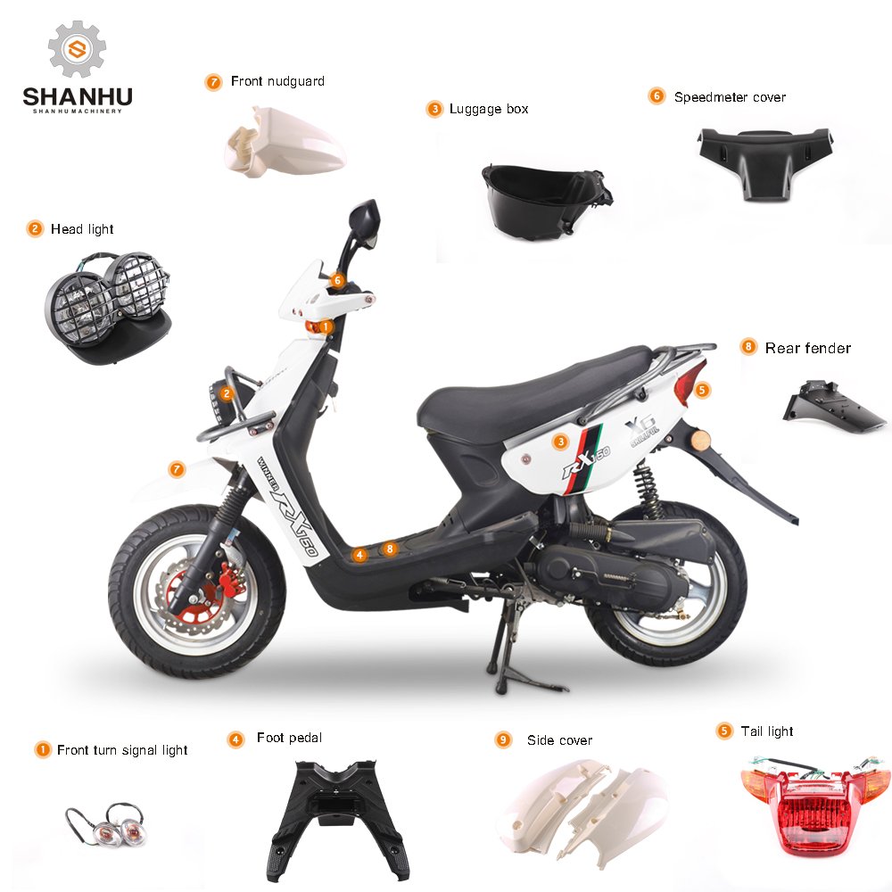 Best selling chinese wholesale custom gas electric scooter motorcycle plastic body kits parts accessory for BWSI