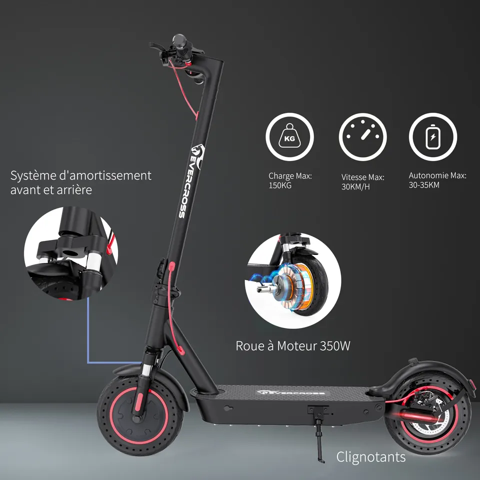 Bluetooth App control electric scooter 500w 10inch Honeycomb solid tire long range 22 miles fold e- scooter USA EU warehouse