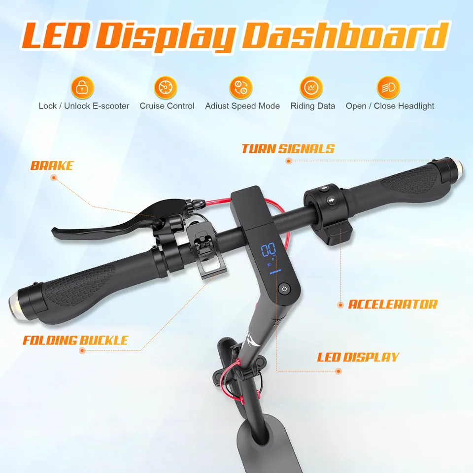 Bluetooth App control electric scooter 500w 10inch Honeycomb solid tire long range 22 miles fold e- scooter USA EU warehouse
