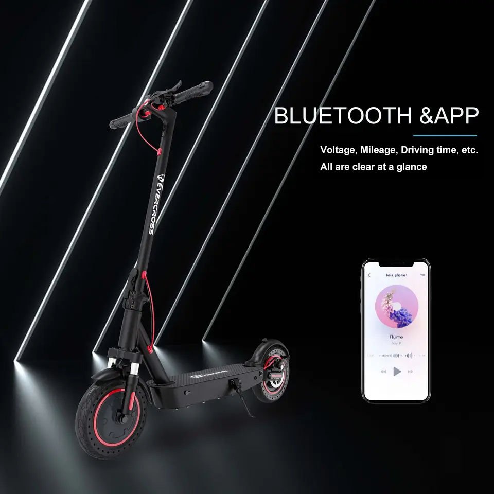 Bluetooth App control electric scooter 500w 10inch Honeycomb solid tire long range 22 miles fold e- scooter USA EU warehouse