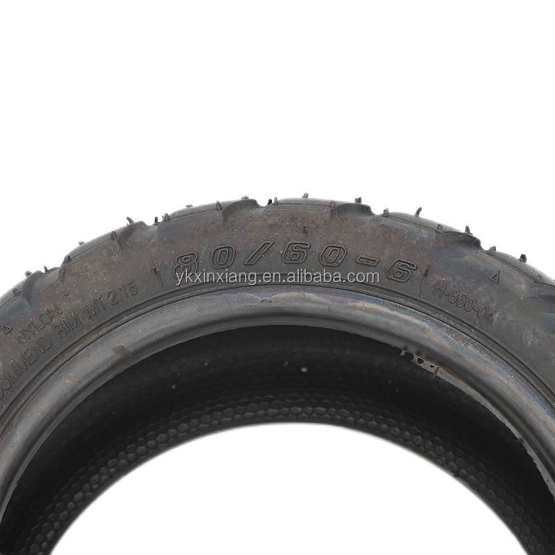 High quality 80/60-6 Tubeless Off Road Tire for Explosion-Proof Cross Country Outer Tyre Electric Scooter Parts