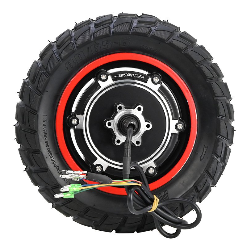 Electric Scooter Accessories 10 Inch Kugoo M4 Rear Wheel Motor Hub 48V 500W with 80/65-6 Inner and Outer Tire Repair Parts
