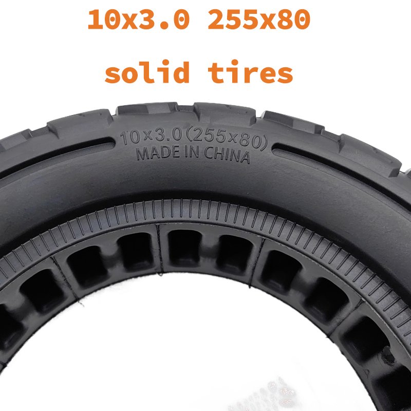 Rubber Non-Slip off-road Solid Tyre 10X3.0 255x80 Solid tire For ZERO E-Scooter KUGOO M4 g2 max Electric Scooter Parts