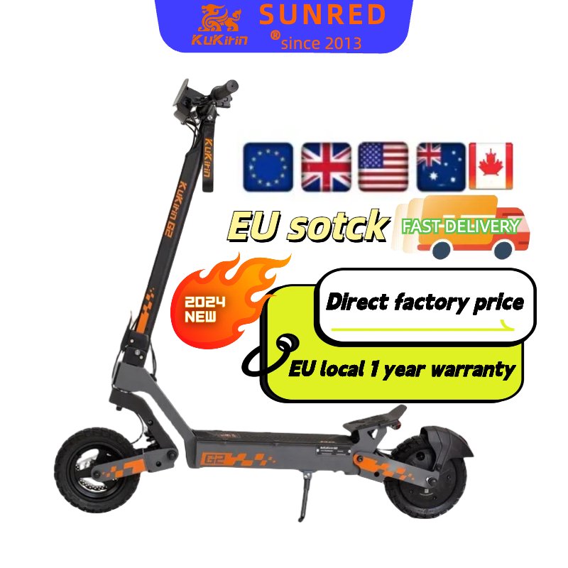 top vendeur 2024 range 55km kukirin G2 electric scooter with seats adults electric scooter with seat