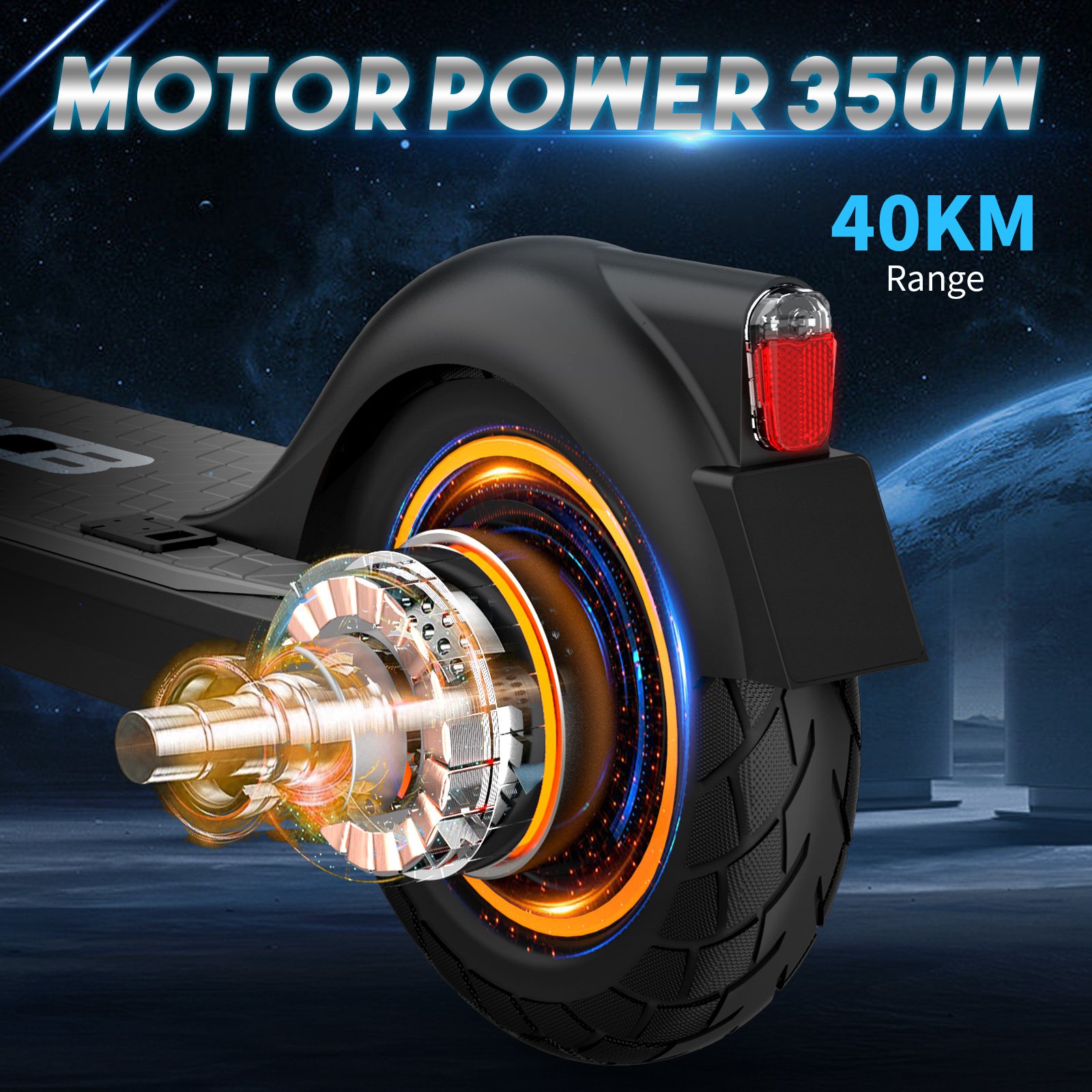 RCB EU Stock 10inches Fat Solid Tyre Electric Scooter Powerful 36V 500W Electric Scooters ABE with APP