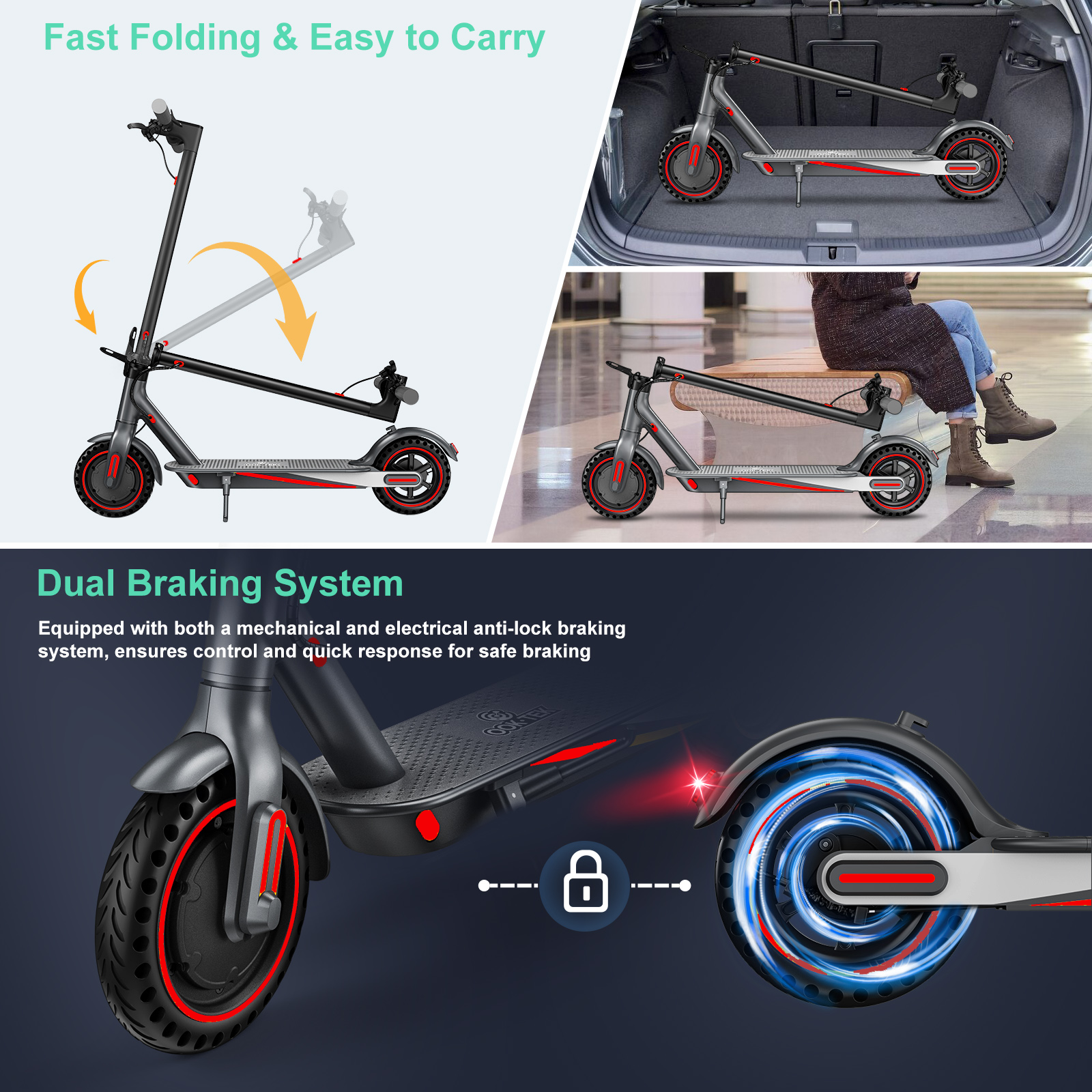 EU USA dropshipping 8.5 inch 10 inch foldable m365 electric scooter xiomi 6.6AH 7.8AH 10.4AH battery electric scooter for men