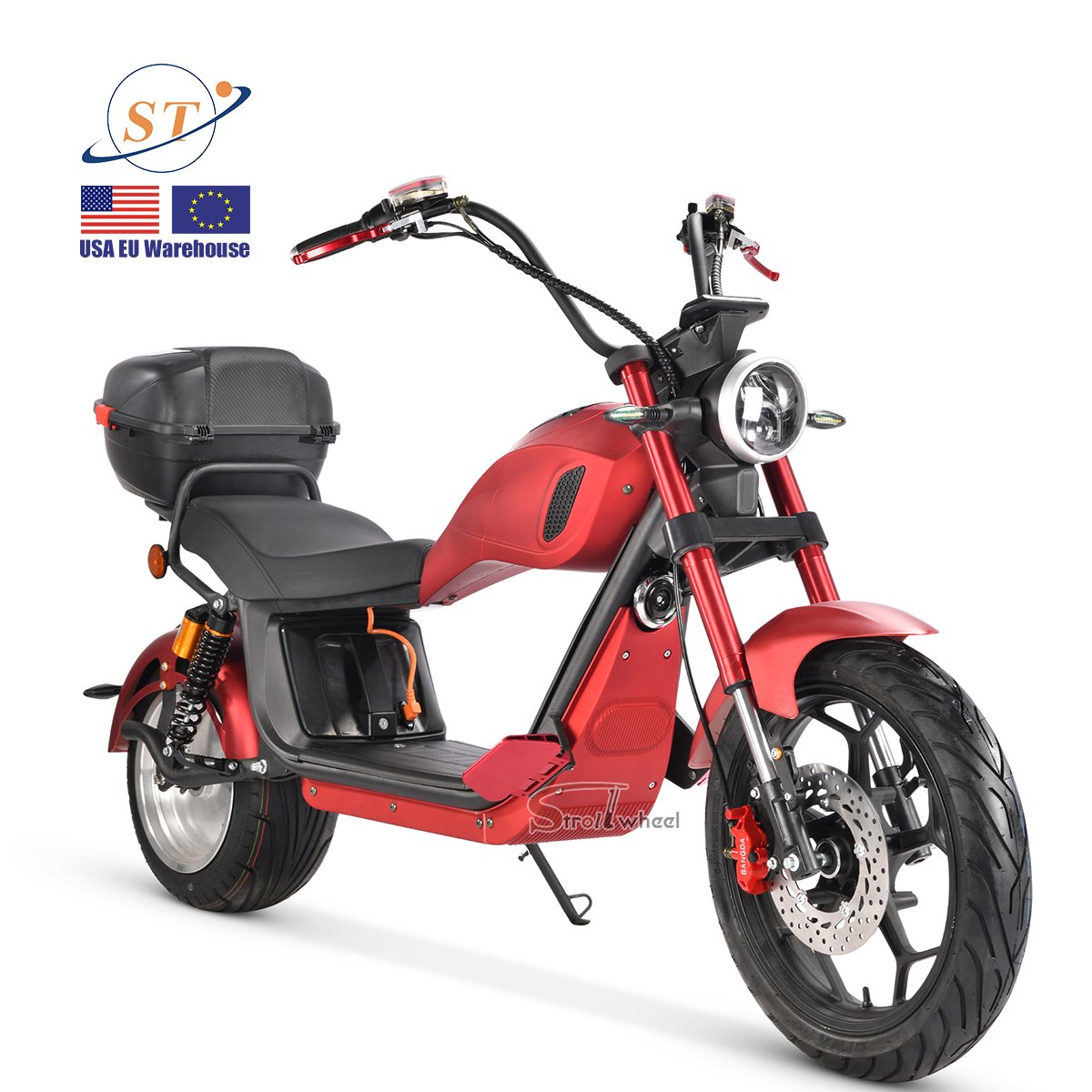 citycoco electric scooter powerful motorcycles scooters 2000W electric bicycle for adult with rear box