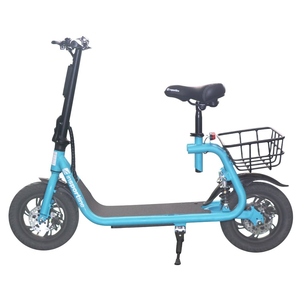 ESWING 500w 12Inch electric scooter bike 2 Wheel Shock Absorber Electric Scooter With Seat And Basket