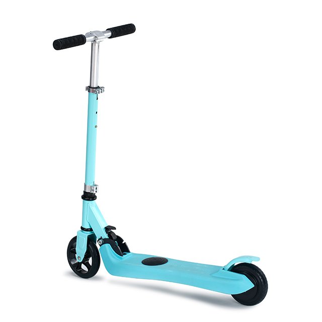 hot sale 6km/h blue 2 wheel kids moped electric scooter from china to yangon