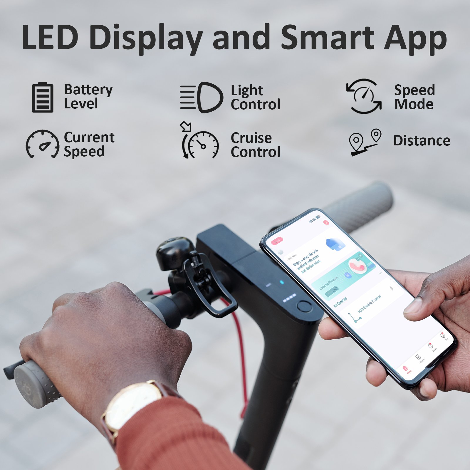 EU Warehouse 650W 30km Range 36V 10Ah Battery Dual Brakes 8.5-Inch ASPEKTS A20 Pro Folding Electric Scooter for Adults