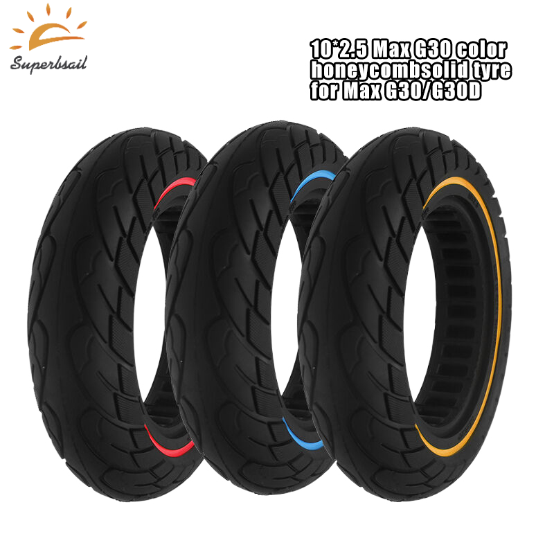 Superbsail Hollow Honeycomb Solid Tire 10 Inch 60/70-6.5 Electric Scooter Tubeless Front Rear Tire For Ninebot Max G30