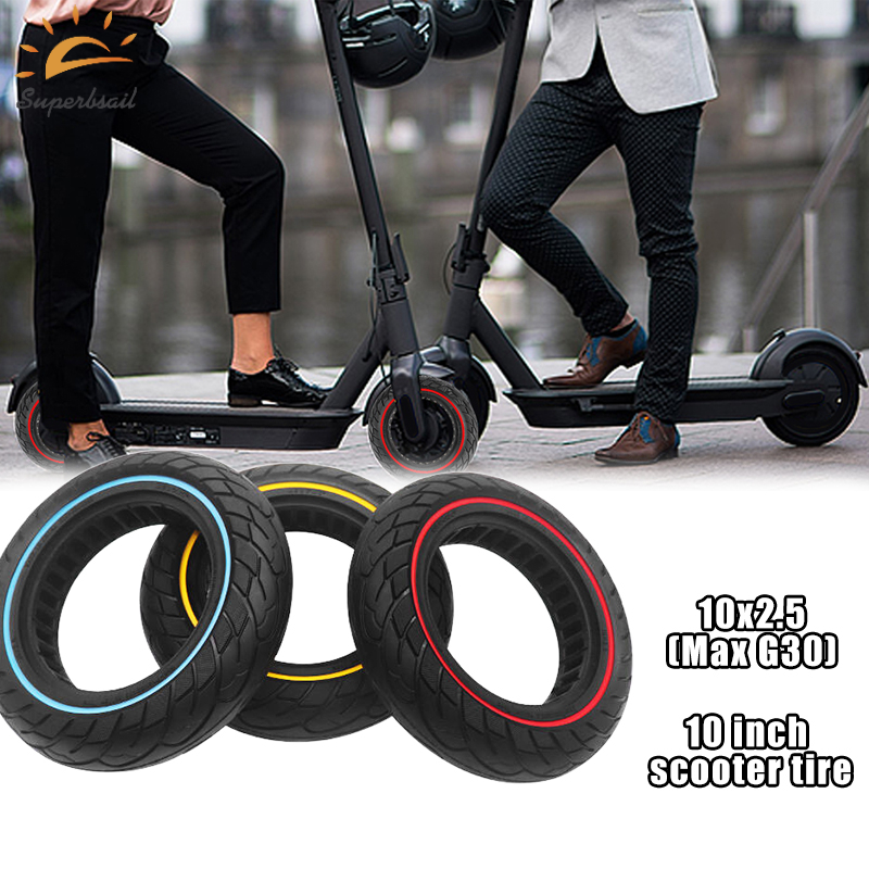Superbsail Hollow Honeycomb Solid Tire 10 Inch 60/70-6.5 Electric Scooter Tubeless Front Rear Tire For Ninebot Max G30
