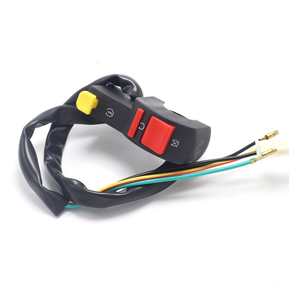 Cheap Motorcycle Start/Kill Push Switch Motorcycle Hazard Light Flameout Handlebar Switch for Motorcycle Scooter Pit Dirt Bike