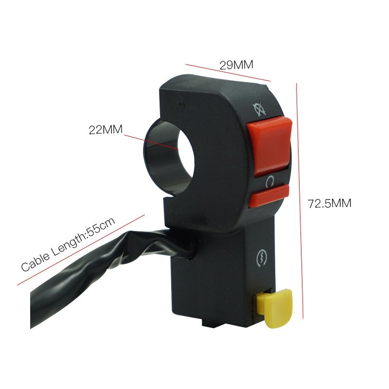 Cheap Motorcycle Start/Kill Push Switch Motorcycle Hazard Light Flameout Handlebar Switch for Motorcycle Scooter Pit Dirt Bike