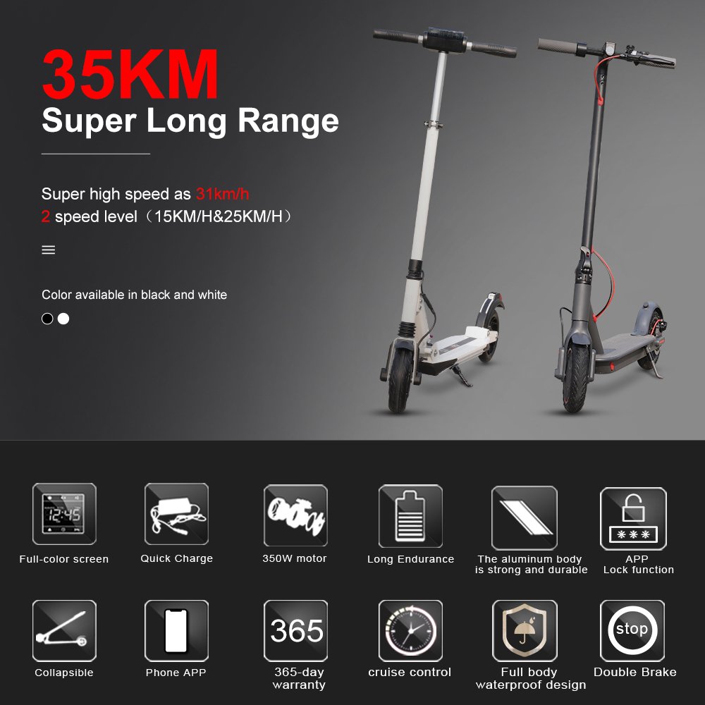 Aovopro M365pro Smart App Adult Europe USA Foldable Waterproof 10.5AH 35km 350W 2 Wheel CE Unisex 36V Electric Scooter 30km