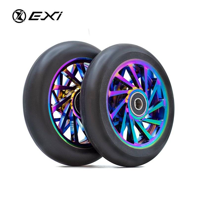 Durable 110mm/120mm Core Design Aluminium Alloy Wheels Electric Scooter Parts for Stunt & Pro Scooters Made of Metal