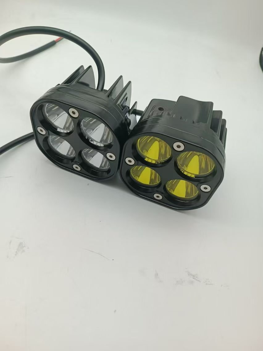 Modified 18W 40W High Brightness waterproof offroad Motorcycle Yellow And White Spotlights LED Fog Lights