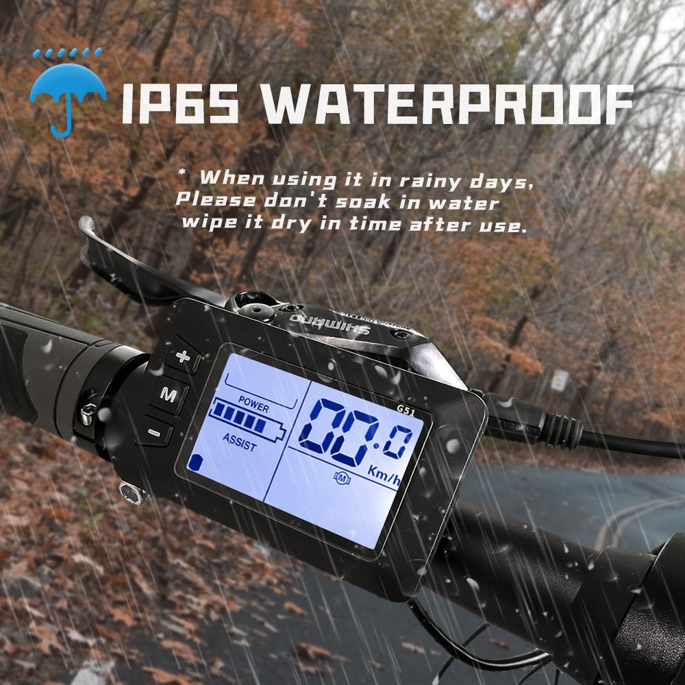 G51 24V 36V 48V 250W 350W 500W Waterproof Motor Brushless Controller ELectric Scooter LCD Display