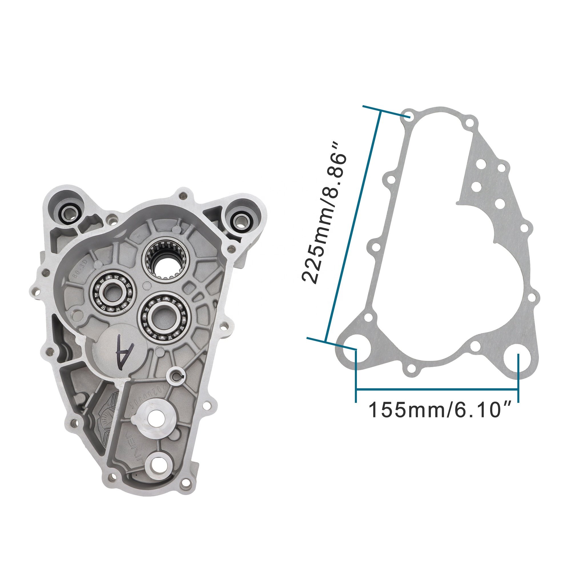 GOOFIT Motorcycle Crankcase Cover with Bearing GY6 Engine Parts For ATV Go Kart Dirt Bike Pit Bike Scooter