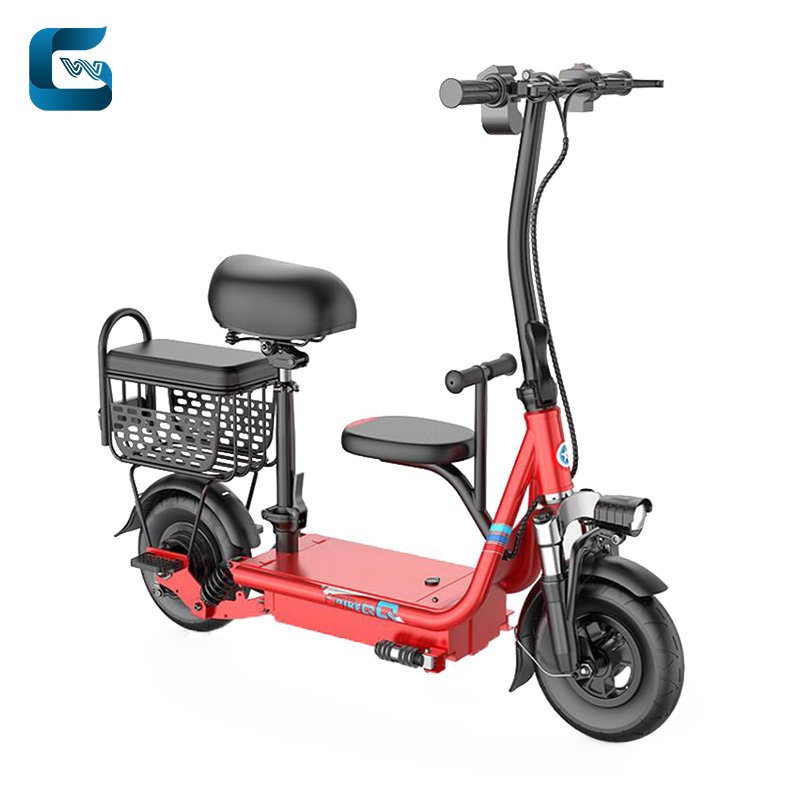 2 wheel electric scooter with basket sit down used
