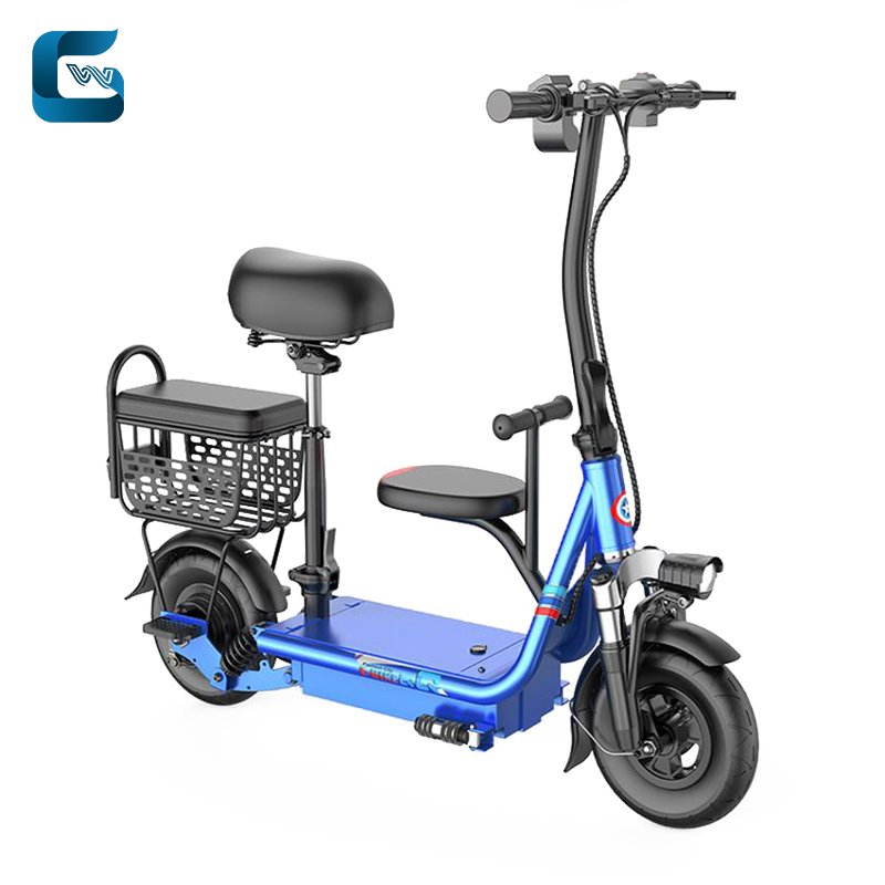 2 wheel electric scooter with basket sit down used