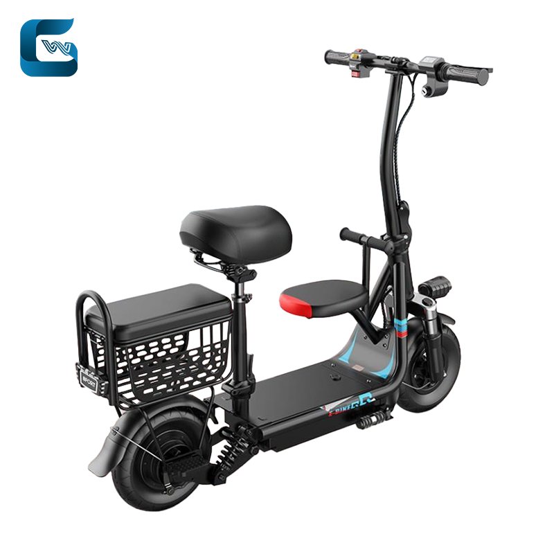 2 wheel electric scooter with basket sit down used