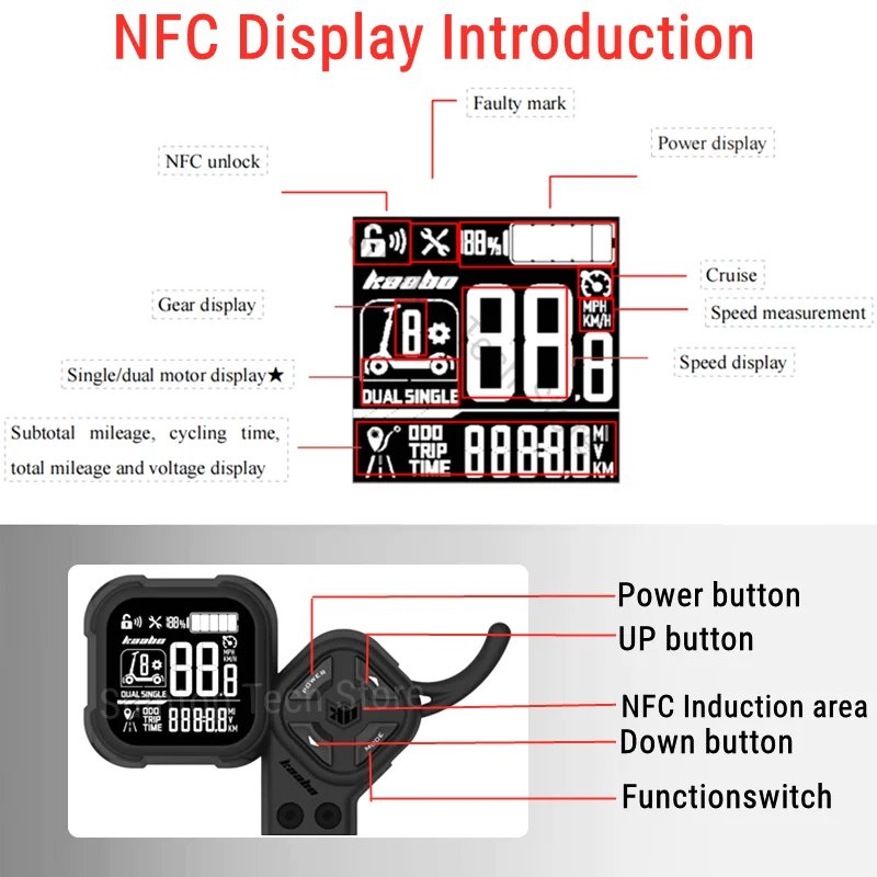 EU Stock Kaabo Mantis 10 Plus Electric Scooter 1000W*2 60V 18.2Ah V3 Version Upgrade NFC Display IPX5 WaterProof Kickscooter
