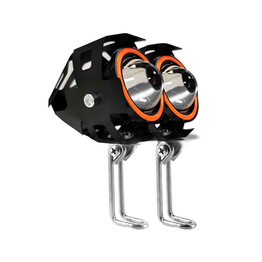 Universal Motorcycle U7 Angel Eye Explosive Flash Super Bright Front Headlights Modified Tricycle Spotlights Car Lights