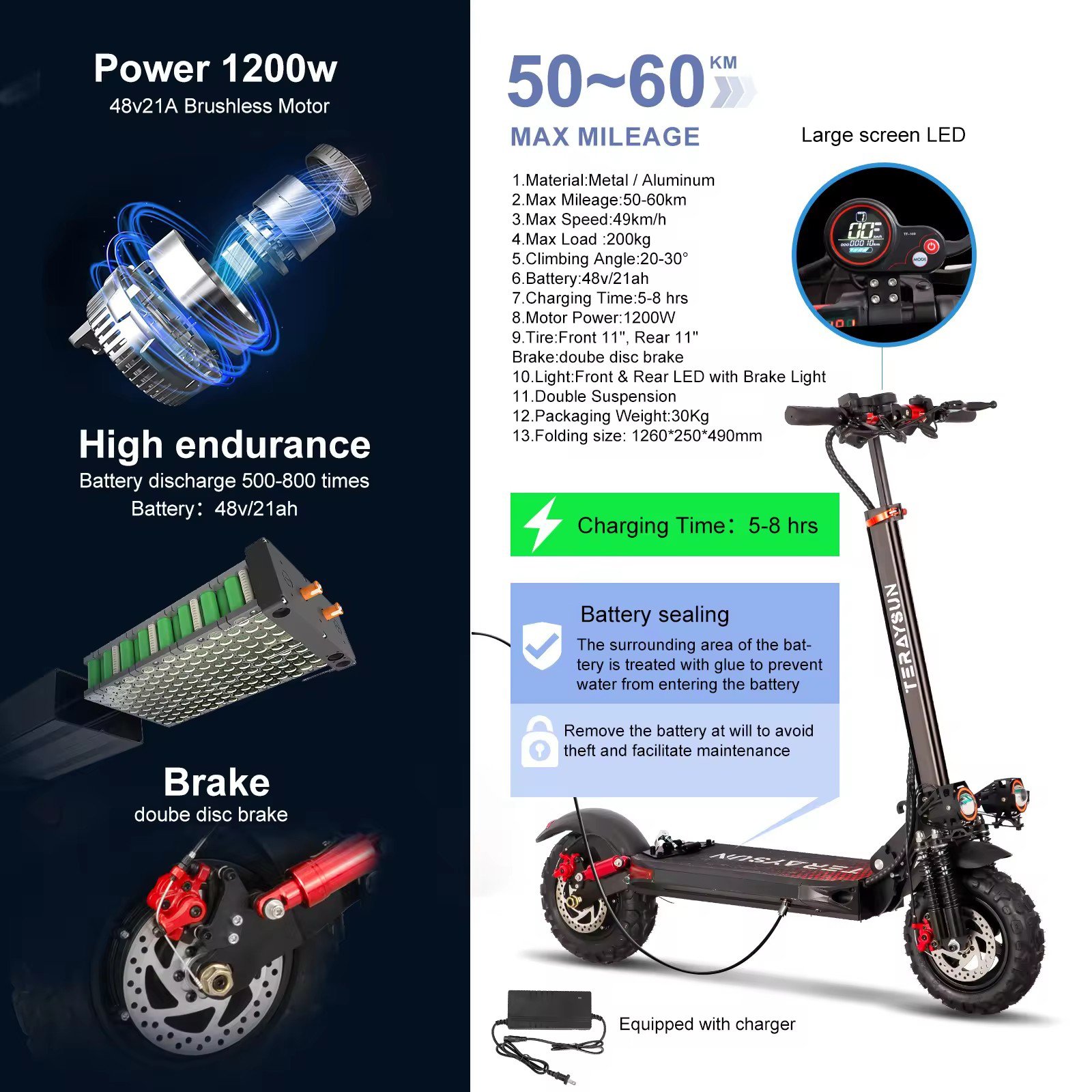 Two-Wheel Electric Scooter with 3000W*2/Digital Bluetooth Powerful Foldable Fast Electric Scooters Drop Shipping USA Dual Motor