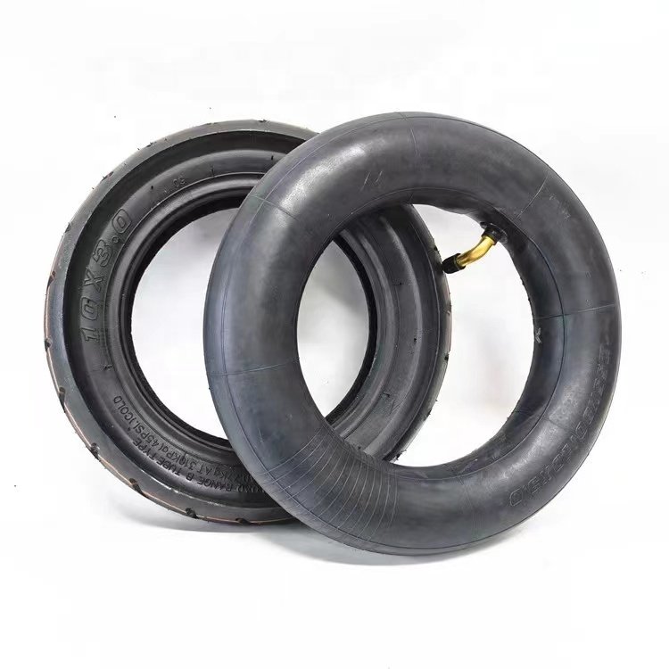 Scooter Parts 150g Flat Rubber Tyre 10X2.5 255x80 inner tire 10X3.0 bend inner tube for 10 inch Electric Scooter Outer tyre