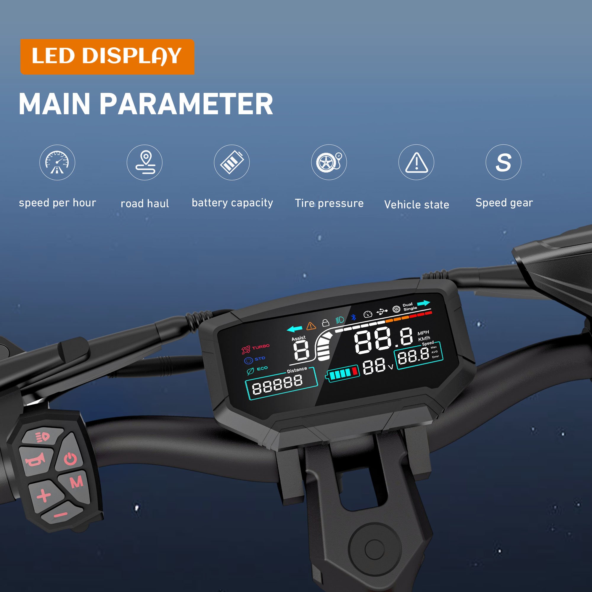 US Warehouse 3600W Dual Motor Folding Electric Scooter 60V30AH Battery Fast Electric Scooter