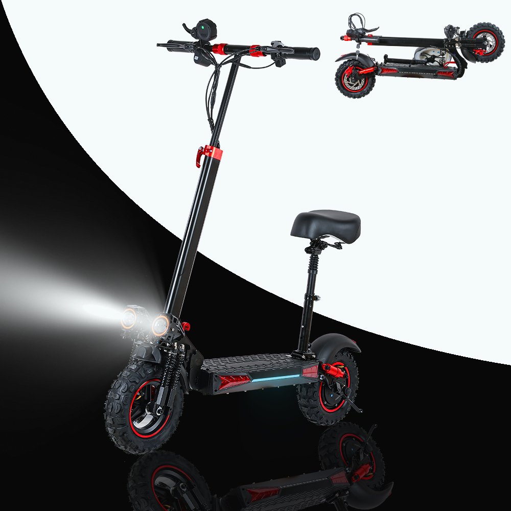 Eu/ US warehouse available USB charger Upgraded 1200W 48V 13AH/18AH Electric Scooters Foldable with11inch Off-road Tires 45km/h