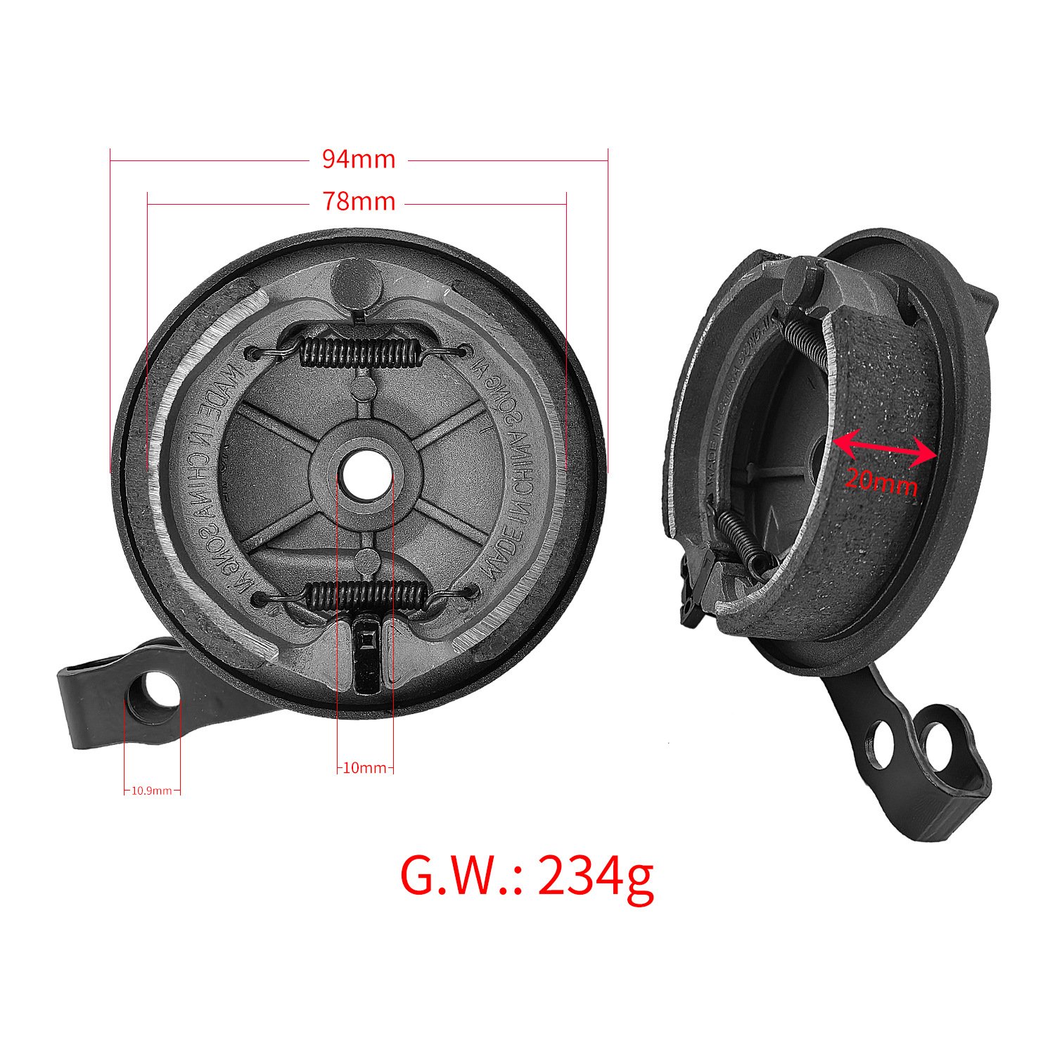 EU Warehouse Electric Scooter Front Wheel Hub With Vacuum Tire Drum Brake Cover Pads For Ninebot Max G30 Scooter Repair Parts