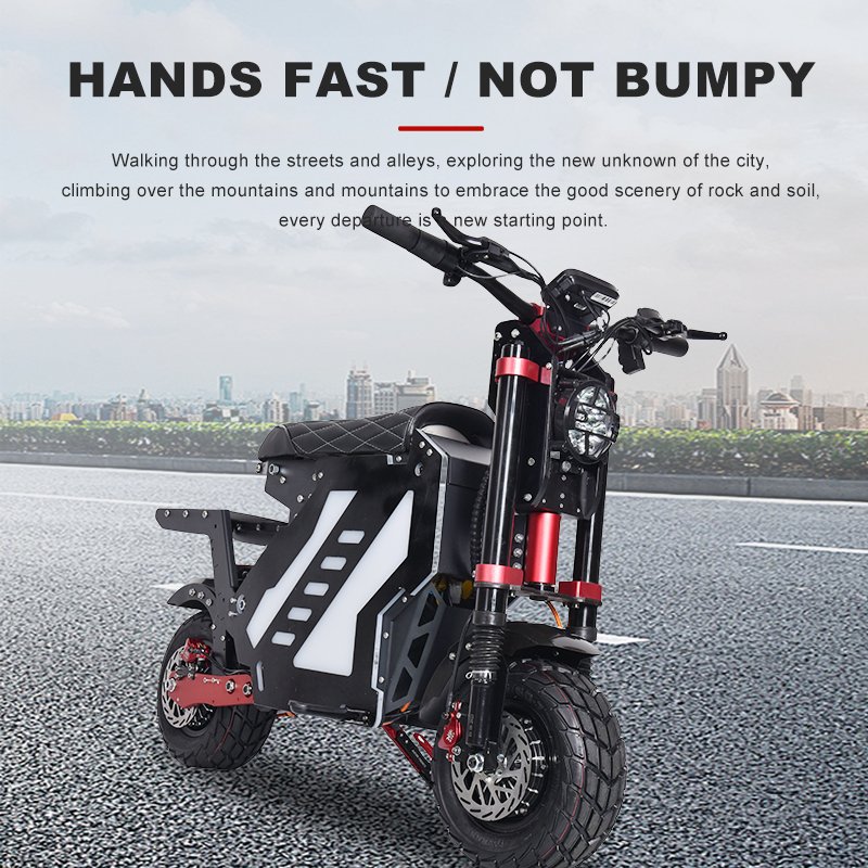 HCBK 10000W GT-M8 72V/50ah Dual Motor 13-inch Wheel Folding Adult Electric Scooter with Removable Battery