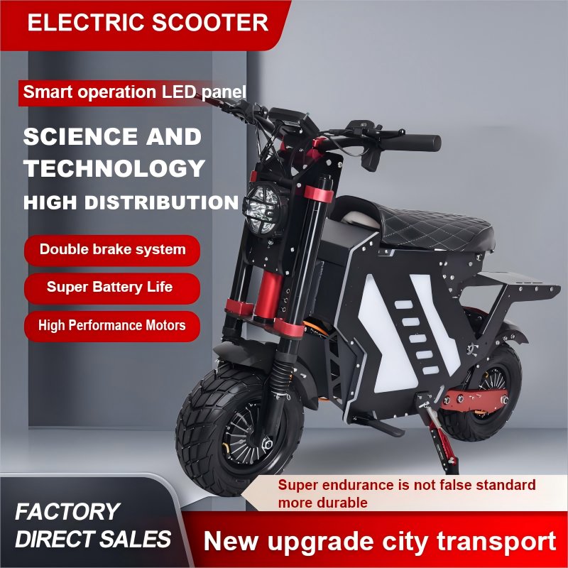 HCBK 10000W GT-M8 72V/50ah Dual Motor 13-inch Wheel Folding Adult Electric Scooter with Removable Battery