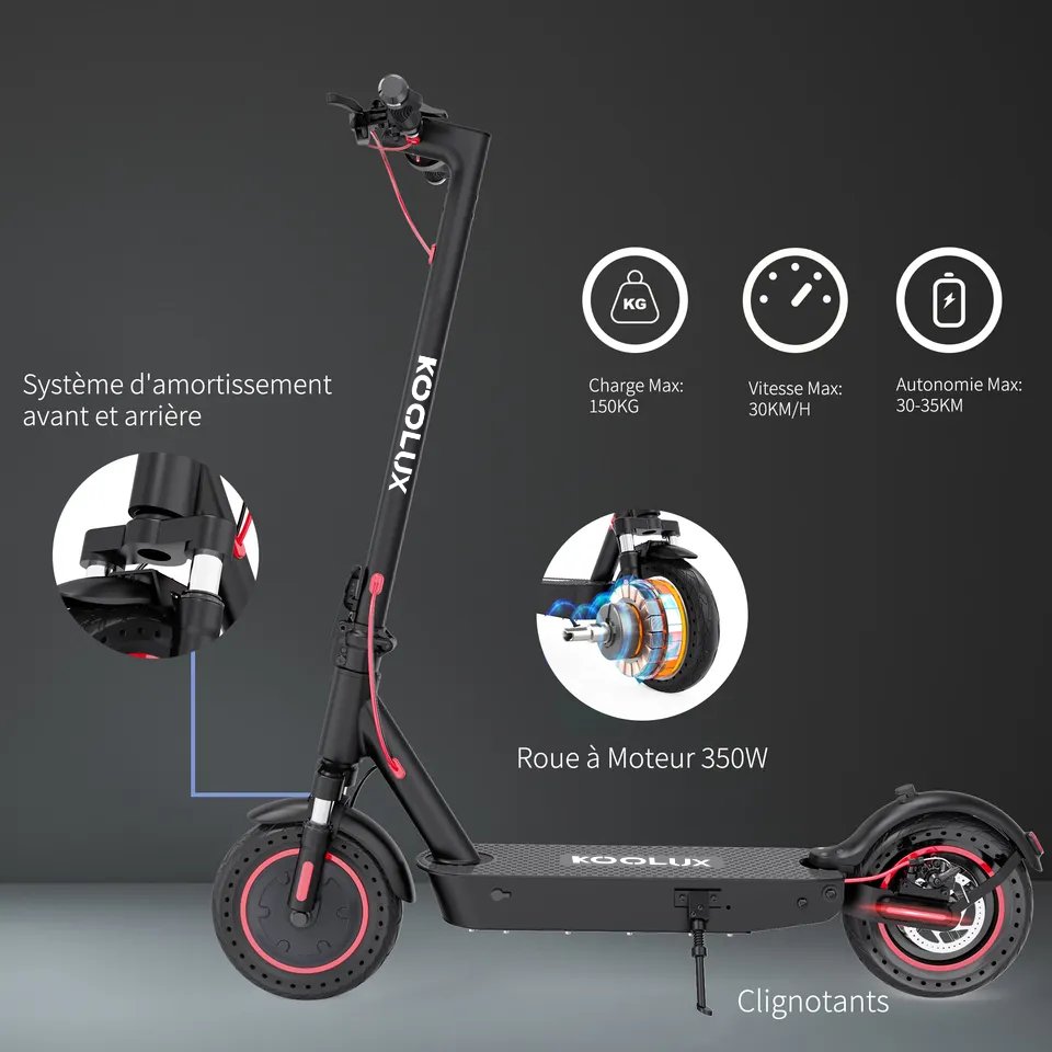 KOOLUX EU/US/UK Warehouse Stock Super Fast Delivery 10Inch 500W M365 Style Factory Price Selfbalancing Electric Scooters