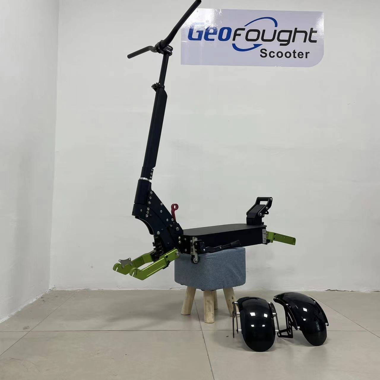 Geofought 2024 new design M7 electric scooter body parts hydraulic spring integrated shock absorber aluminum alloy frame