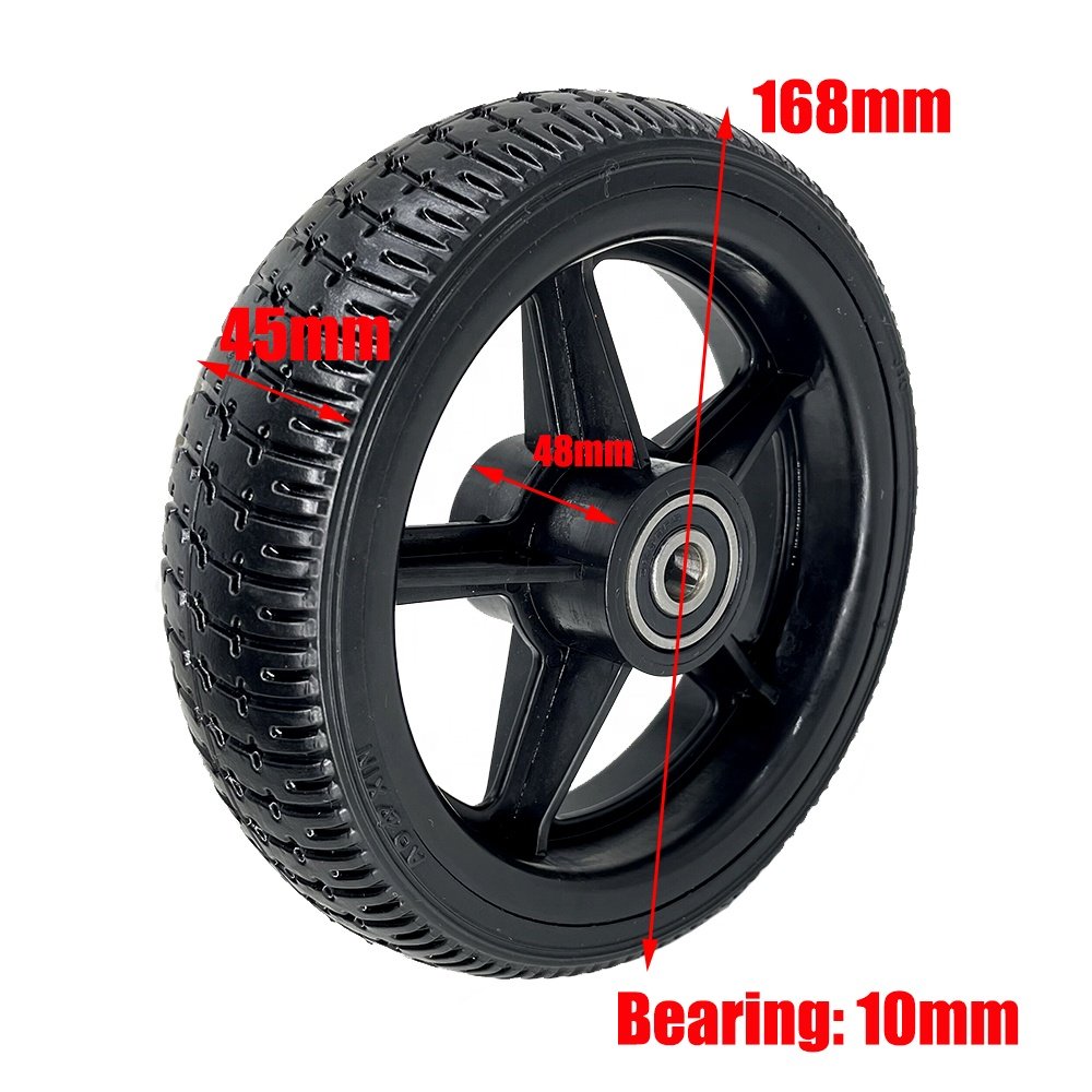6.5 Inch Solid Wheel 165x45 Solid Tire with Plastic Rim for Mini Foldable Electric Scooter