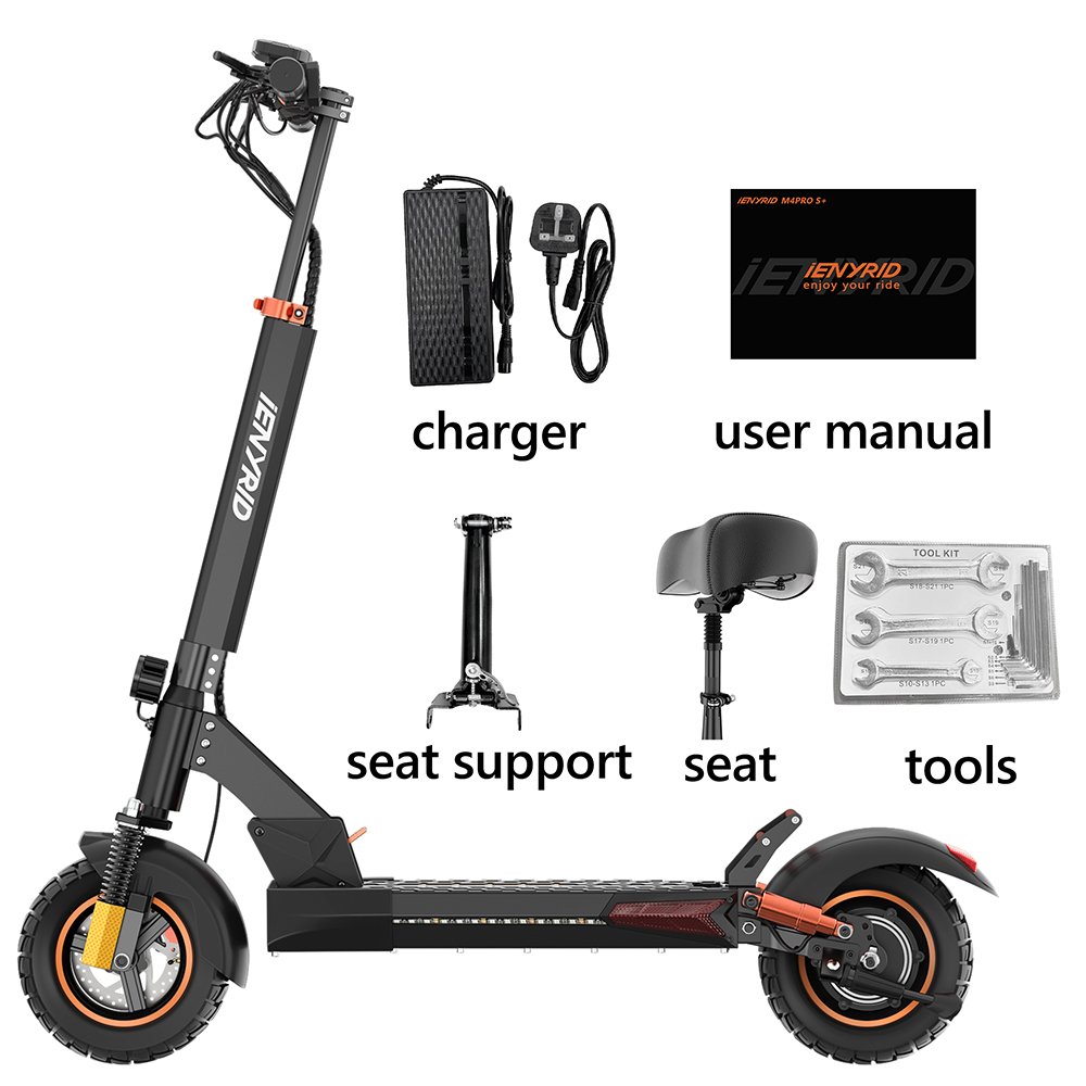 iENYRID M4 PRO S+ 48V 12.5Ah 800W High Quality Battery LED Light Disc Two Fat Tire Electric Scooter Electronic 45km/h UK US