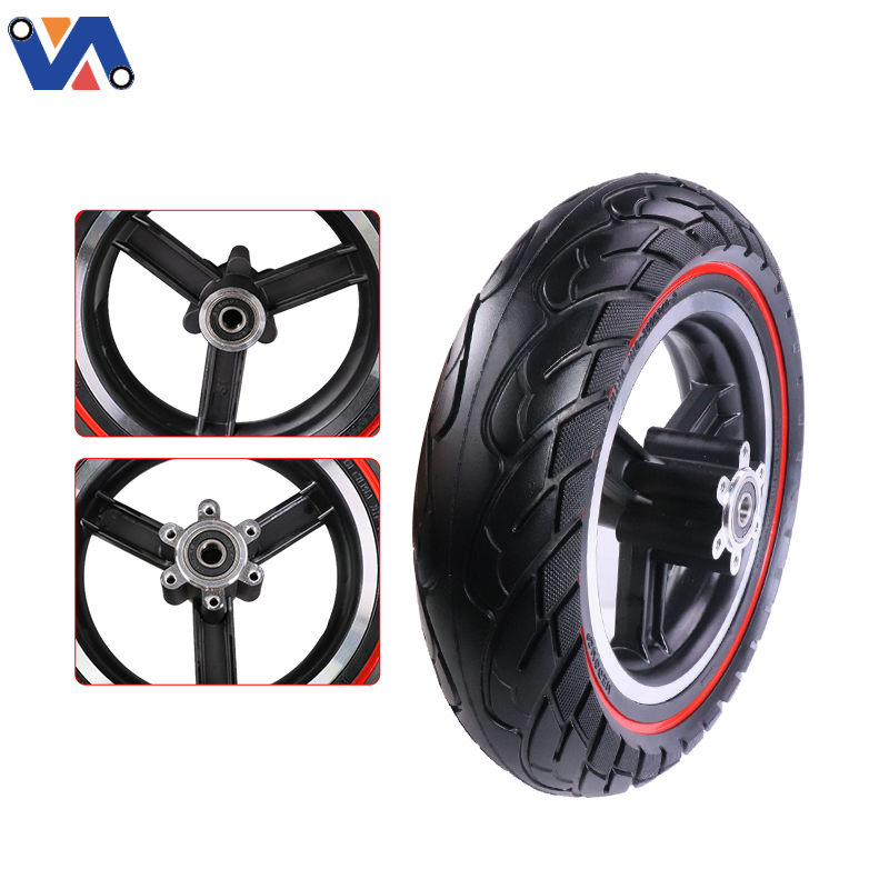New Image Scooter Front Wheel M4 Pro With Solid Tire10*2.5 For Kugoo M4 PRO Electric Scooter Spare Parts Colorful Ring Wheel