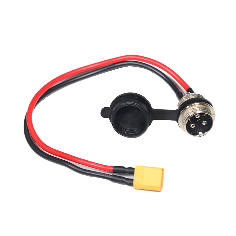 New Image Scooter Part Universal GX16 3 Pins Charging Port For ZERO 8 9 10 8X 10X 11X Electric Scooter Waterproof Charge Cable
