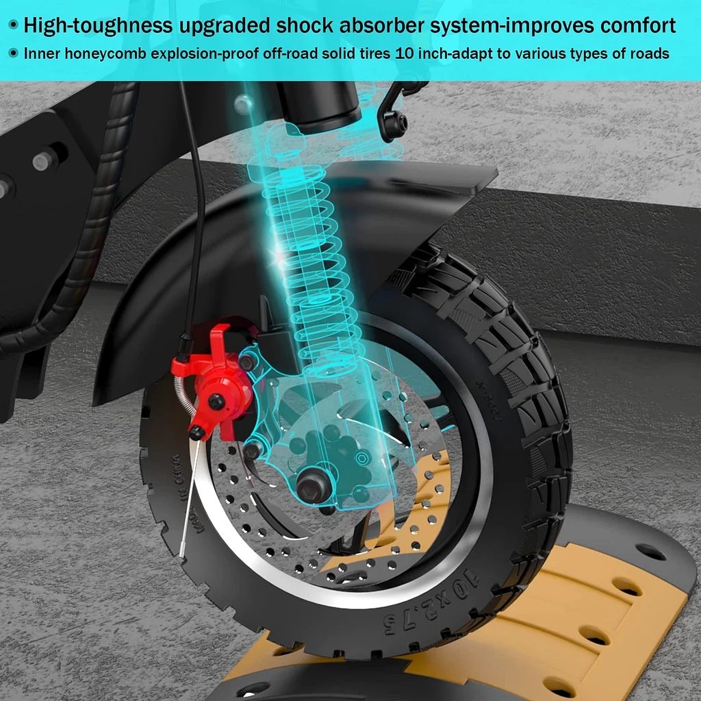HITWAY H5 800W 48V 13Ah Electric Scooter Powerful Motor Off Road Tire Aluminum Alloy Two Wheels 10Inch Solid Tire E-Scooter