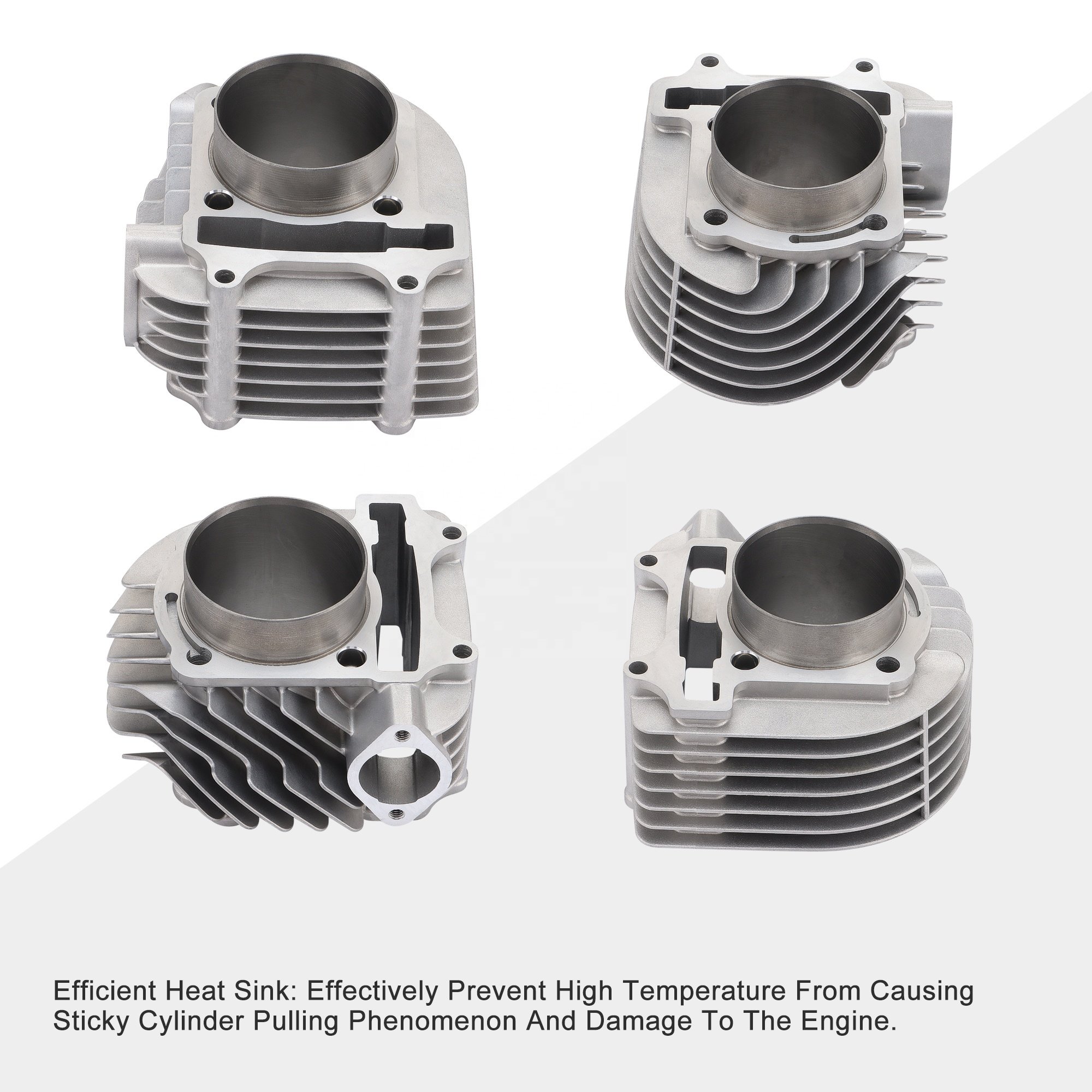 GOOFIT 63mm Engine Parts Cylinder Liners Heads Block Kit Replacement For GY6 180cc 200cc 250cc ATV Off-Road Vehicle