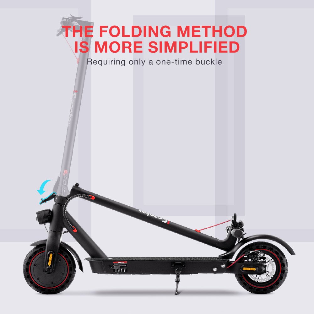 iScooter i9 Pro Electric Scooter 8.5 Inch Honeycomb Tire 350W Motor 7.5Ah Battery 30km/h Max Speed Black