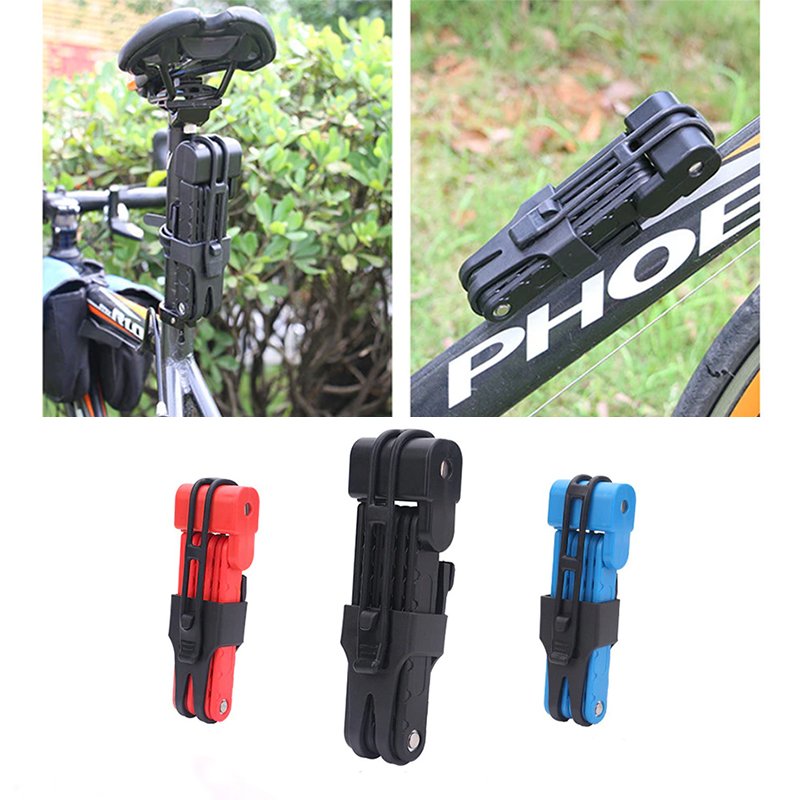 Superbsail Foldable Bike Lock MTB Road Bicycle Hamburg Lock High Security Anti-Theft Scooter Electric Folding E-Bike Chain Lock