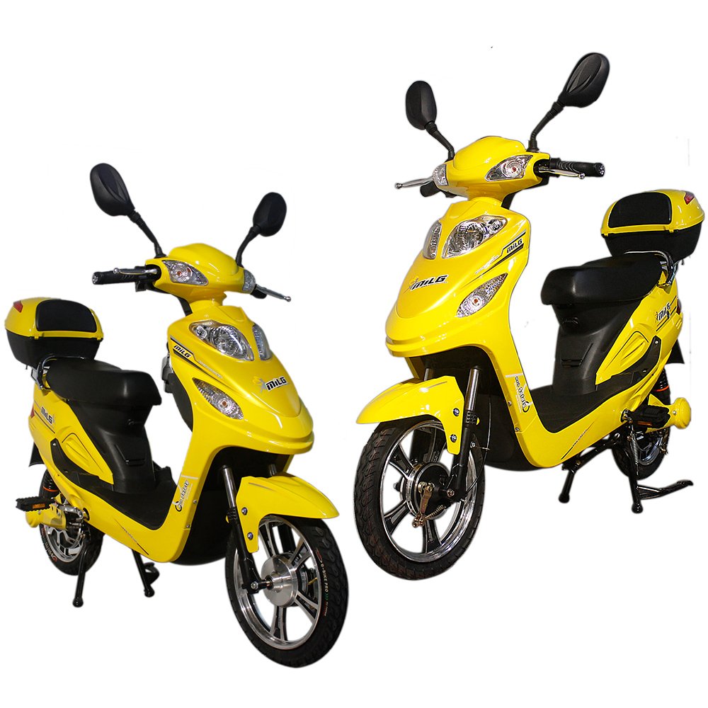Milg 48v Two Wheel Moped 250 Watt Electric Motorcycle Electric Scooter Black LCD Display Unisex Inokim Electronic Bike 350W EEC