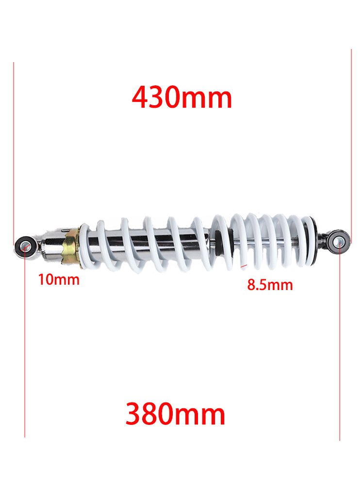 Factory-owne eye to eye 380mm Spring 8.5mm oil pressure shock absorber Aluminum for Big Bull ATVs and ATVs and off-road vehicles