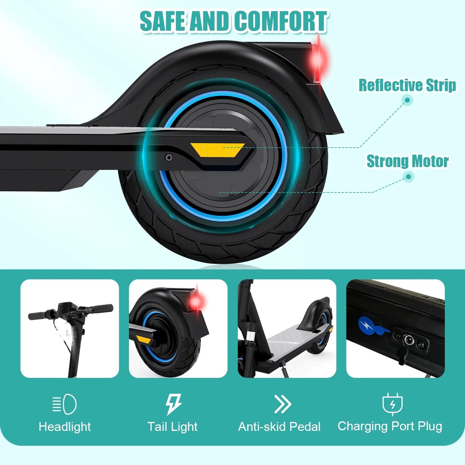 KOOLUX 500W 10Inch 36V 11.4Ah Two Wheels Foldable Adult Kick Scooters Electric Scooters EU Warehouse Stock Mobility E-Scooter